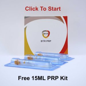 BTR PRP 15mL starter kit contents displayed on white background